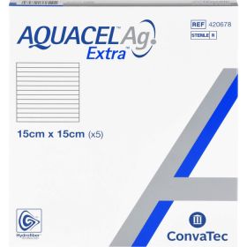 AQUACEL Ag Extra 15x15 cm Kompressen 5 St – PZN 11034108 из немецкой аптеки