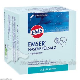 EMSER NASENSPÜLSALZ physiologisch Beutel, 50 ST – PZN 2579665 из немецкой аптеки