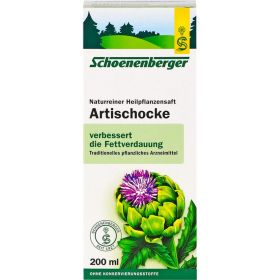 ARTISCHOCKENSAFT Schoenenberger 200 ml – PZN 692038 из немецкой аптеки