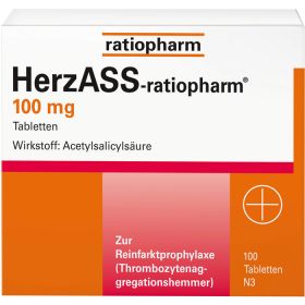 HERZASS-ratiopharm 100 mg Tabletten 100 St – PZN 4561936 из немецкой аптеки