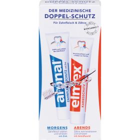 ARONAL/ELMEX Doppelschutz Zahnpasta 2X75 ml – PZN 9427496 из немецкой аптеки