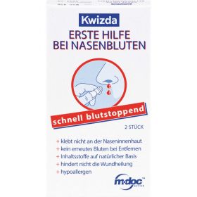 KWIZDA Erste Hilfe bei Nasenbluten Nasenstpsel 2 St – PZN 167616 из немецкой аптеки