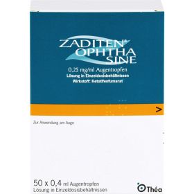 ZALERG ophtha sine Augentr.Einzeldosispipetten 50 St – PZN 8769220 из немецкой аптеки